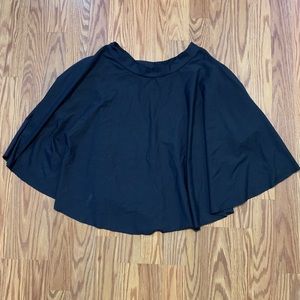 Matte Black Pocket Skater Skirt
